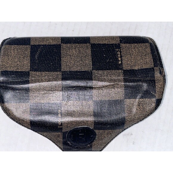 Vintage FENDI Italy Brown Classic Checkered Sunglass CASE ONLY - Picture 11 of 16